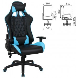 Кресло компьютерное BRABIX "GT Master GM-110" (черное/голубое) 531928 в Покачах - pokachi.ok-mebel.com | фото 2