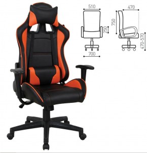 Кресло компьютерное BRABIX "GT Racer GM-100" (черное/оранжевое) 531925 в Покачах - pokachi.ok-mebel.com | фото 2