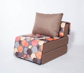 Кресло-кровать бескаркасное Харви (коричневый-геометрия браун) в Покачах - pokachi.ok-mebel.com | фото