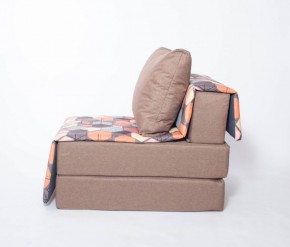 Кресло-кровать бескаркасное Харви (коричневый-геометрия браун) в Покачах - pokachi.ok-mebel.com | фото 2