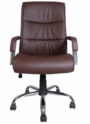 Кресло офисное BRABIX "Space EX-508" (экокожа, хром, коричневое) 531164 в Покачах - pokachi.ok-mebel.com | фото 3