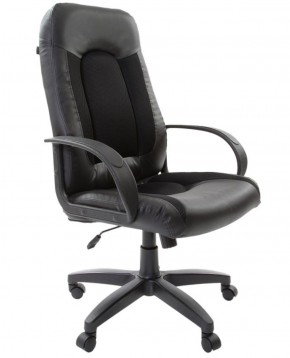 Кресло офисное BRABIX "Strike EX-525" (экокожа черная, ткань черная) 531381 в Покачах - pokachi.ok-mebel.com | фото