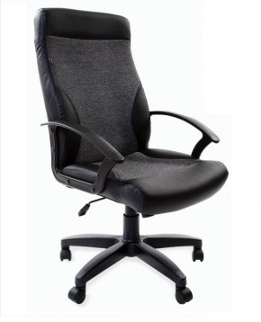 Кресло офисное BRABIX "Trust EX-535" (экокожа/черная/ткань серая) 531383 в Покачах - pokachi.ok-mebel.com | фото