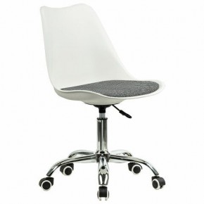 Кресло стул BRABIX "Eames MG-310 CH", хром, пластик белый, ткань серая, 532924 в Покачах - pokachi.ok-mebel.com | фото 2