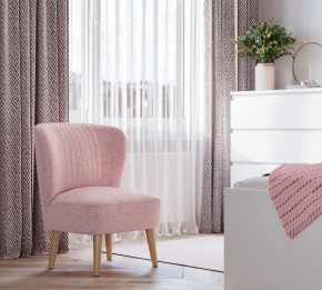 Кресло Унельма светло-розовый, ткань рогожка в Покачах - pokachi.ok-mebel.com | фото 3