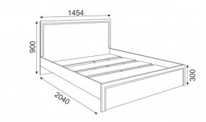 Кровать 1.4 М16 Стандарт с настилом Беатрис (Орех гепланкт) в Покачах - pokachi.ok-mebel.com | фото