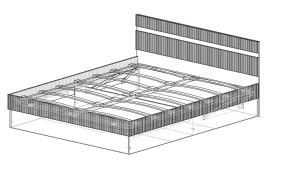 ОЛИВИЯ Кровать 1600 с основанием и ПМ в Покачах - pokachi.ok-mebel.com | фото 4