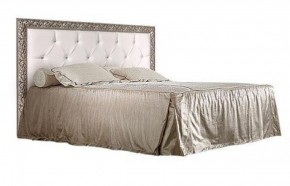 Кровать 2-х спальная(1,6 м)Тиффани Premium черная/серебро с мягким элементом со стразами с подъемным механизмом (ТФКР-2[3][7](П) в Покачах - pokachi.ok-mebel.com | фото