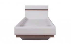 Кровать 90/TYP 90, LINATE ,цвет белый/сонома трюфель в Покачах - pokachi.ok-mebel.com | фото 3