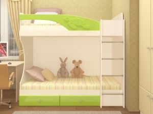 Кровать Бемби МДФ (фасад 3D) в Покачах - pokachi.ok-mebel.com | фото 1