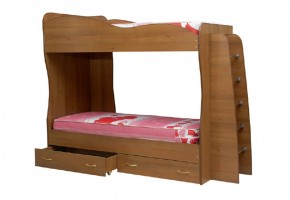 Кровать детская 2-х ярусная Юниор-1 (800*2000) ЛДСП в Покачах - pokachi.ok-mebel.com | фото