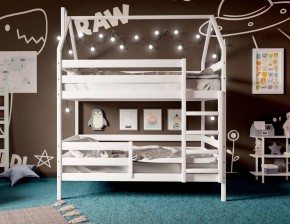Кровать-домик двухъярусная 80*160 Белый в Покачах - pokachi.ok-mebel.com | фото 2