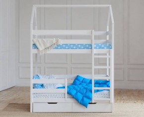 Кровать-домик двухъярусная 80*160 Белый в Покачах - pokachi.ok-mebel.com | фото 5