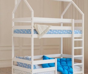 Кровать-домик двухъярусная 80*160 Белый в Покачах - pokachi.ok-mebel.com | фото 6