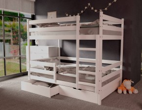 Кровать двухъярусная без крыши 80*160 Белый в Покачах - pokachi.ok-mebel.com | фото