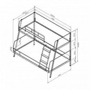 Кровать двухъярусная Дельта Лофт-20.02.04 Белый в Покачах - pokachi.ok-mebel.com | фото 2