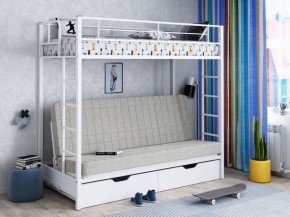 Кровать двухъярусная с диваном "Мадлен-ЯЯ" с ящиками в Покачах - pokachi.ok-mebel.com | фото