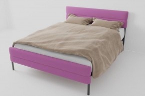 Кровать Горизонт Мини с ортопедическим основанием 800 (велюр розовый) в Покачах - pokachi.ok-mebel.com | фото