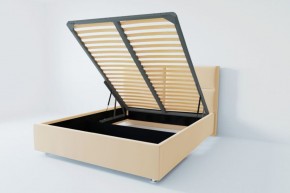 Кровать Корсика с ПМ 1200 (экокожа бежевая) в Покачах - pokachi.ok-mebel.com | фото