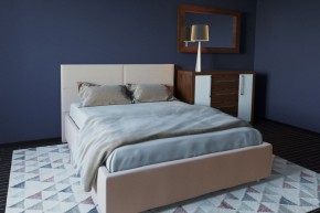 Кровать Корсика с ПМ 1600 (экокожа бежевая) в Покачах - pokachi.ok-mebel.com | фото 2