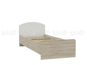 МАРТИНА Кровать 800 с настилом ЛДСП (Белый глянец/дуб сонома) в Покачах - pokachi.ok-mebel.com | фото