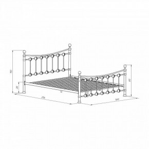 Кровать металлическая "Эльда" Черный/Золото в Покачах - pokachi.ok-mebel.com | фото 2