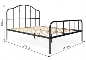 Кровать Милена 140х200 черная в Покачах - pokachi.ok-mebel.com | фото
