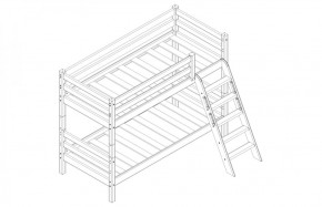 Кровать низкая с наклонной лестницей Соня (Вариант 12) в Покачах - pokachi.ok-mebel.com | фото 3