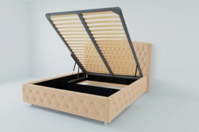 Кровать Нягань с ПМ 2000 (экокожа бежевая) в Покачах - pokachi.ok-mebel.com | фото
