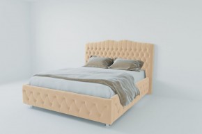 Кровать Нягань с ПМ 2000 (экокожа бежевая) в Покачах - pokachi.ok-mebel.com | фото 2