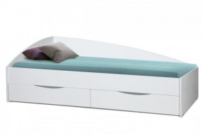 Кровать одинарная "Фея - 3" асимметричная 2000х900 (белая) в Покачах - pokachi.ok-mebel.com | фото 1