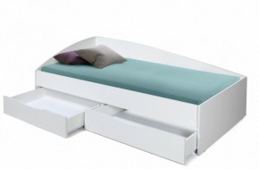 Кровать одинарная "Фея - 3" асимметричная 2000х900 (белая) в Покачах - pokachi.ok-mebel.com | фото 2