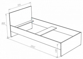 Кровать односпальная Майями в Покачах - pokachi.ok-mebel.com | фото 4