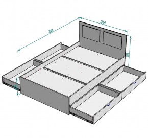 Кровать Ольга L37 (1200) 4 ящика в Покачах - pokachi.ok-mebel.com | фото 2