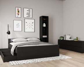 Кровать ОРИОН двухспальная с ортопедическим основанием 160х200, цвет Дуб Венге в Покачах - pokachi.ok-mebel.com | фото 3