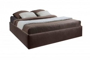 Кровать Подиум с ПМ 1200 (экокожа коричневая) в Покачах - pokachi.ok-mebel.com | фото