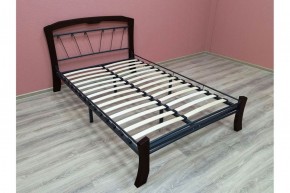 Кровать "Муза 4 Лайт" КМД9 Черная (1600*2000) (ножки-шоколад) с коваными изделиями в Покачах - pokachi.ok-mebel.com | фото 3