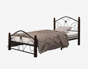 Кровать "Селена 1" Черная (900*2000) (ножки-шоколад) с коваными элементами в Покачах - pokachi.ok-mebel.com | фото 2