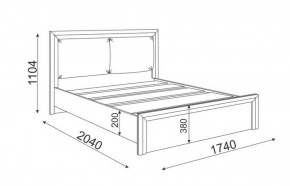 Кровать 1.6 Глэдис М31 с настилом и мягкой частью (ЯШС/Белый) в Покачах - pokachi.ok-mebel.com | фото 3