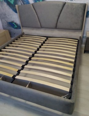 Кровать Шер КР-23-М-16 (дуб серый/Alpina 14 графит) 1600 в Покачах - pokachi.ok-mebel.com | фото 4