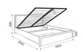 Кровать 1.6 Беатрис М08 Стандарт с ПМ (дуб млечный) в Покачах - pokachi.ok-mebel.com | фото 2
