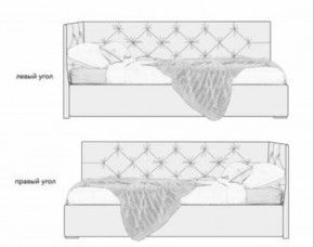 Кровать угловая Лилу интерьерная +основание (120х200) в Покачах - pokachi.ok-mebel.com | фото 2