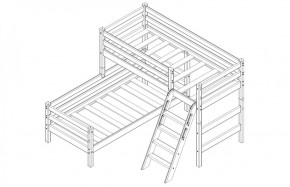 Кровать угловая с наклонной лестницей Соня (Вариант 8) в Покачах - pokachi.ok-mebel.com | фото 4