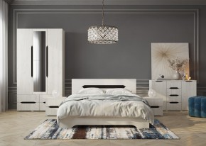 Кровать Вега 1,6 + основание (Крафт белый - Венге) в Покачах - pokachi.ok-mebel.com | фото 3