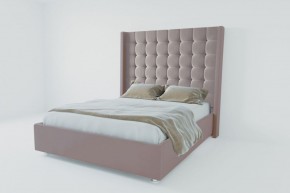 Кровать Венеция ЛЮКС с ПМ 1200 (велюр темно-серый) в Покачах - pokachi.ok-mebel.com | фото 2