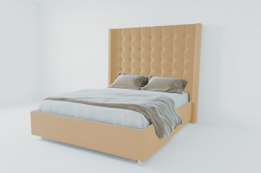 Кровать Венеция ЛЮКС с ПМ 1600 (экокожа бежевая) в Покачах - pokachi.ok-mebel.com | фото 2
