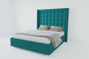 Кровать Венеция ЛЮКС с ПМ 1600 (велюр бирюзовый) в Покачах - pokachi.ok-mebel.com | фото 2