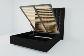 Кровать Венеция ЛЮКС с ПМ 800 (экокожа кольт ч) в Покачах - pokachi.ok-mebel.com | фото