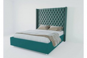 Кровать Версаль ЛЮКС с ПМ 1200 (велюр бирюзовый) в Покачах - pokachi.ok-mebel.com | фото