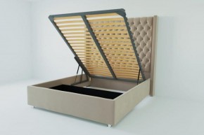 Кровать Версаль ЛЮКС с ПМ 1200 (велюр светло-серый) в Покачах - pokachi.ok-mebel.com | фото 2